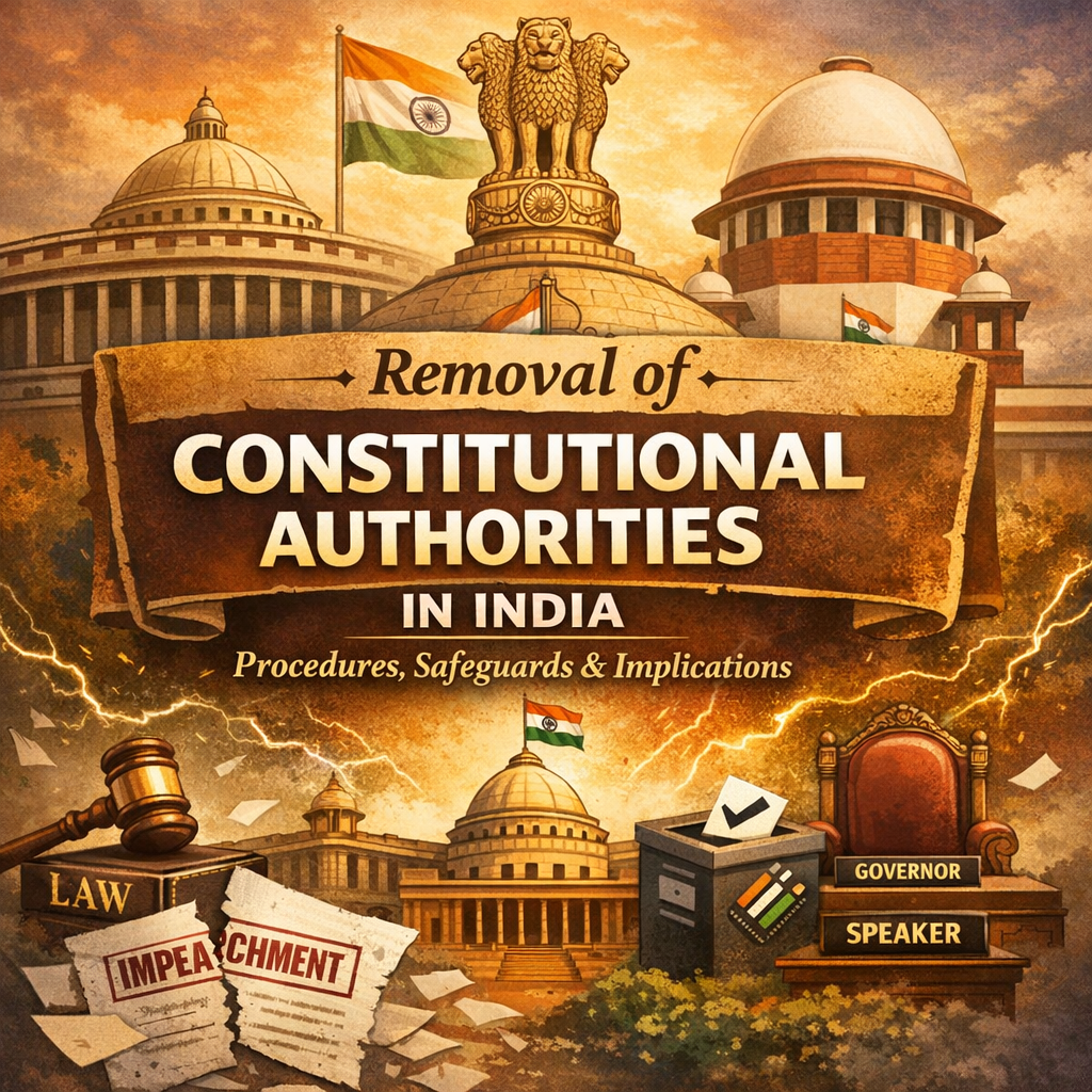 Removal of Constitutional Authorities in India: Procedures, Safeguards, and Democratic Implications