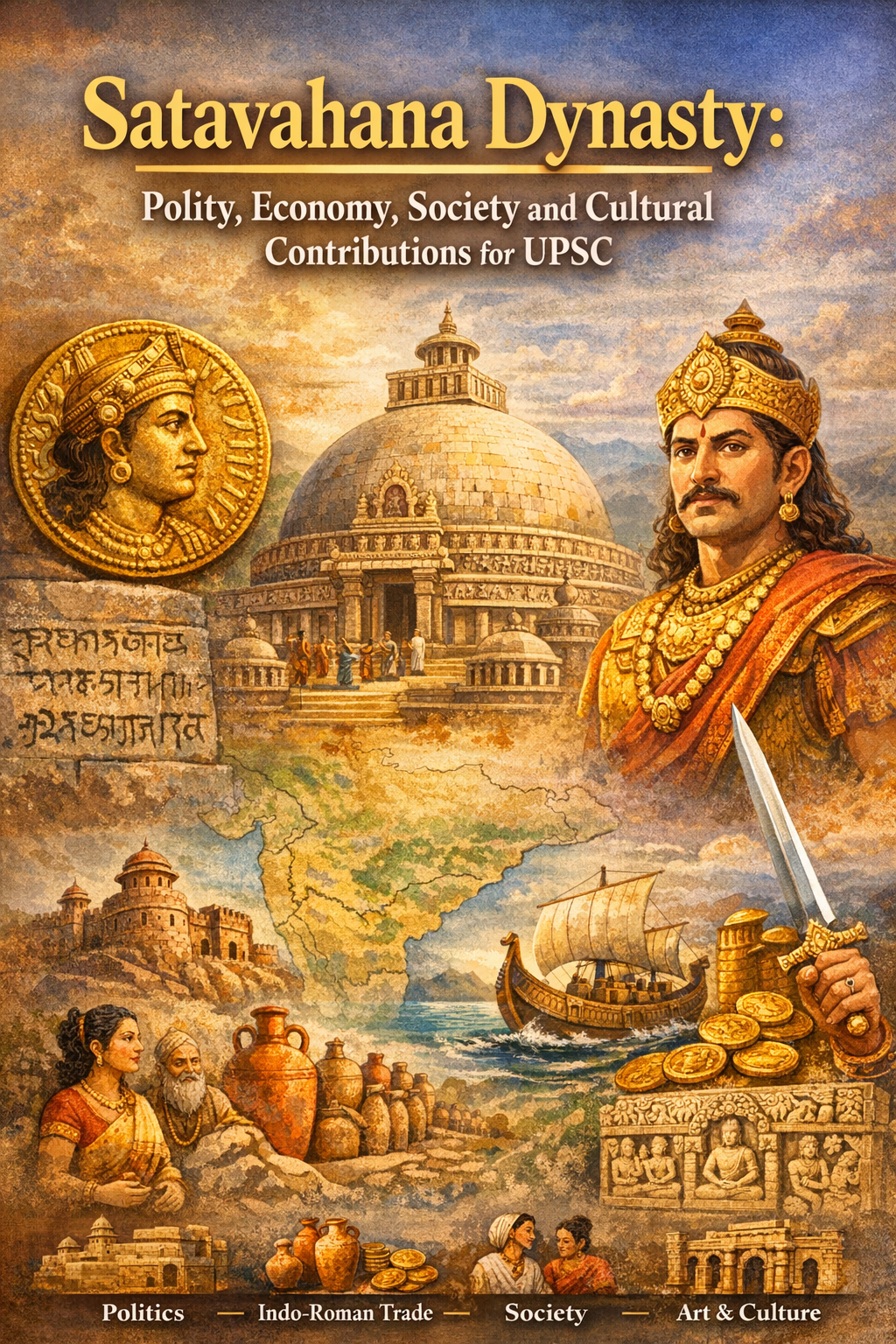 Satavahana Dynasty: Polity, Economy, Society and Cultural Contributions for UPSC