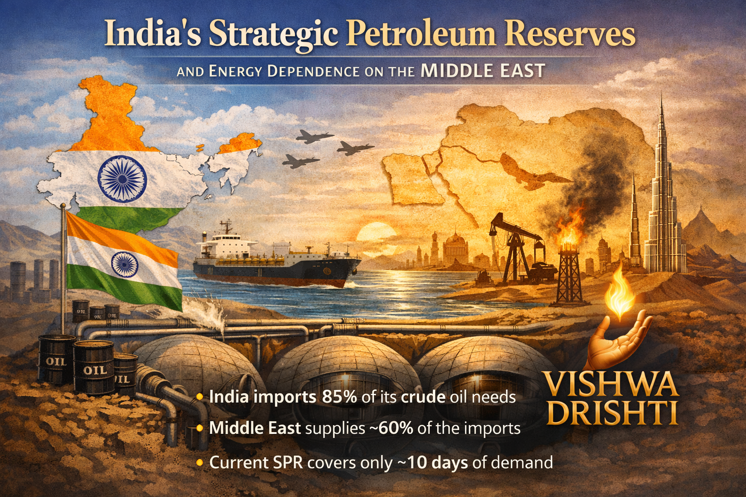 India’s Strategic Petroleum Reserves and Its Energy Dependence on the Middle East: Challenges, Opportunities, and the Way Forward